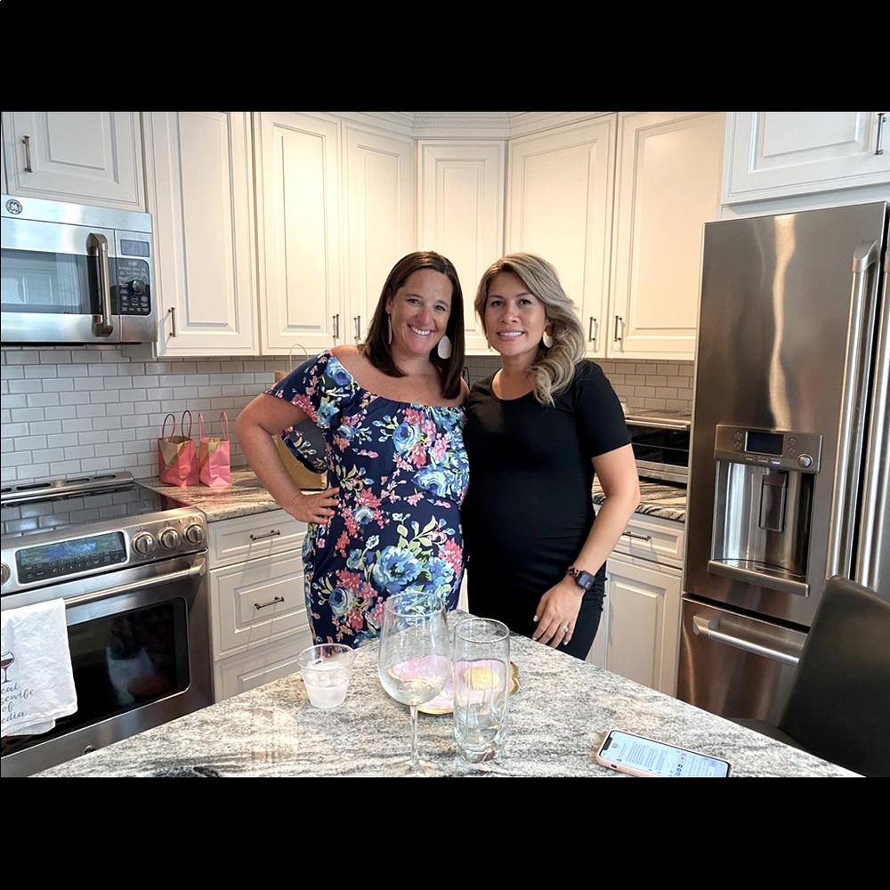 Adorable sexy black maternity dress